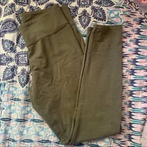 Aerie Chill Play Move Olive Green Leggings Size Large